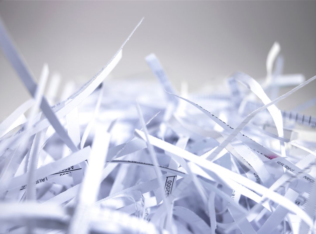 shredded papers