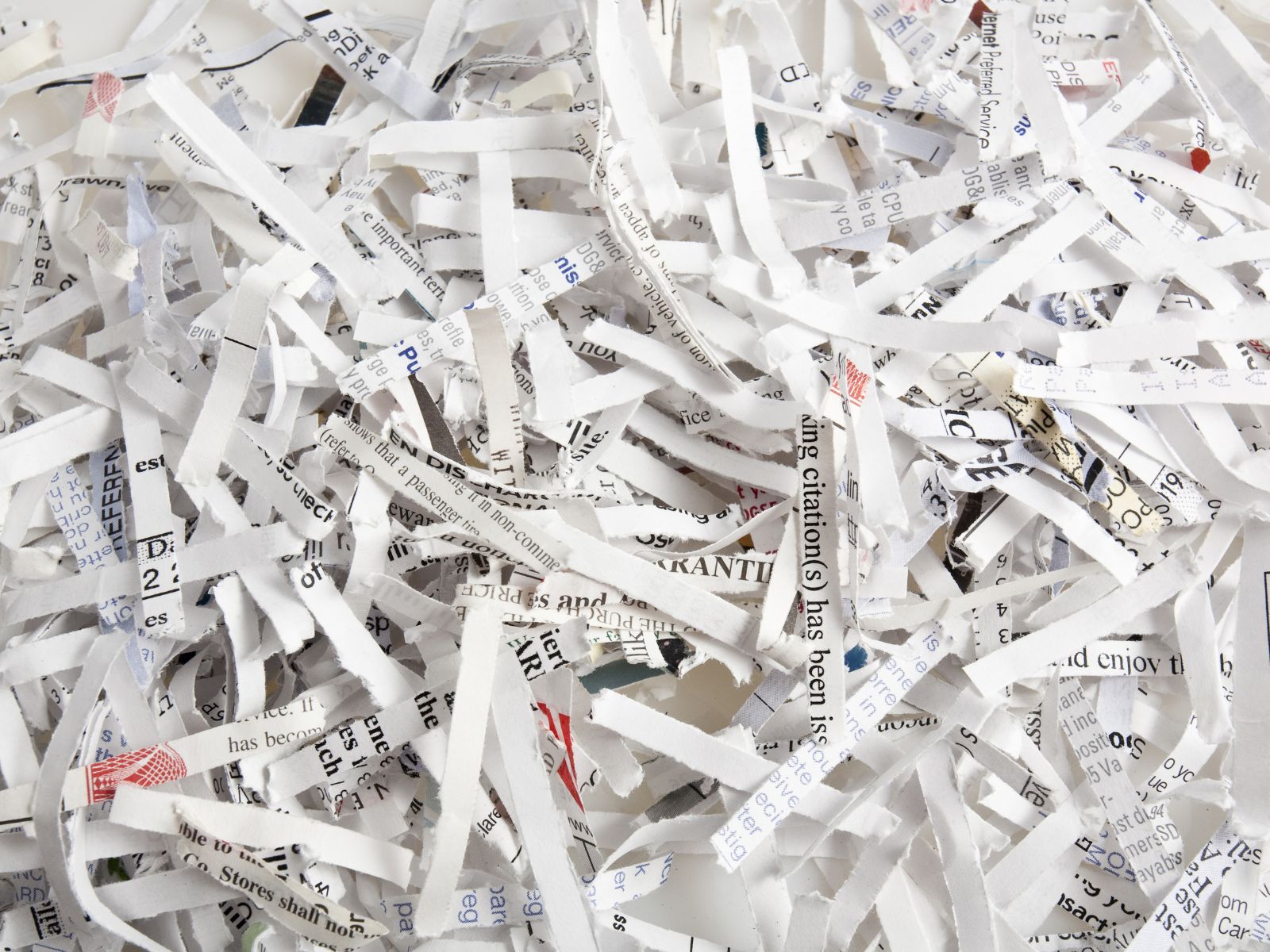 shredded paperwork